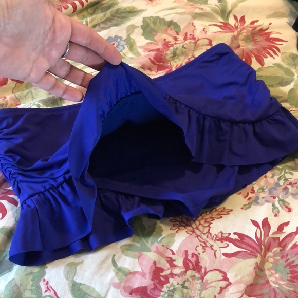 LIZ CLAIBORNE size 16 Skirted-Ruffle Bathing Suit Bottom PURPLE Ruched $68 NEW - Picture 14 of 14